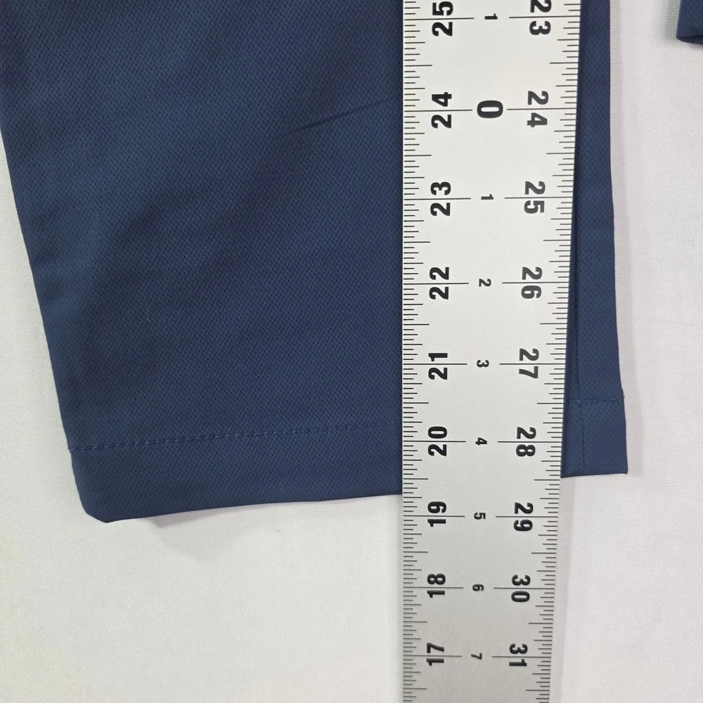 Banana Republic Mens Slim Fit Flat Front Pants Blue Stretch Wicking (Tag 32x29)